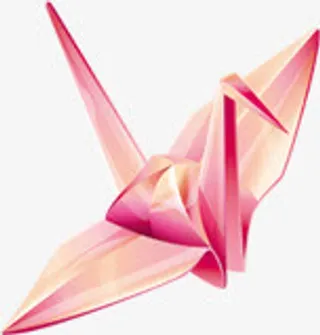 情人节卡通手绘千纸鹤免抠