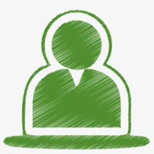 人像绿色拉丝图标免抠