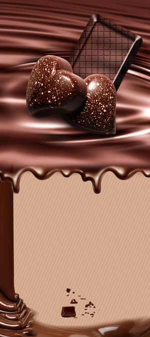 浪漫情人节甜蜜巧克力促销活动展架高清
