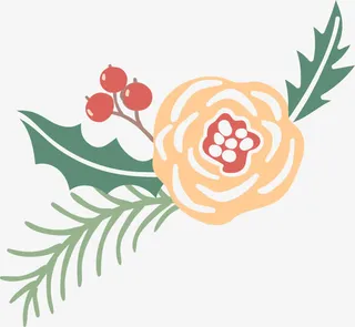 手绘卡通圣诞节装饰免抠