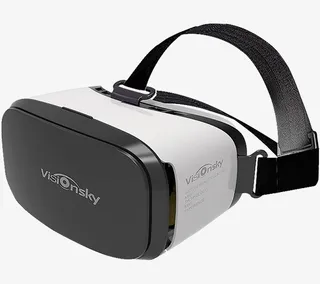 实物黑白色简约可穿戴vr盒子免抠免抠