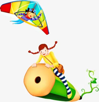 卡通飞舞人物免抠