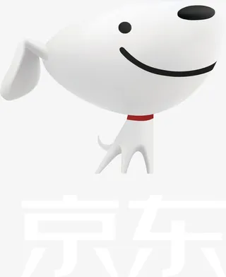 京东新版中文白字logo免抠