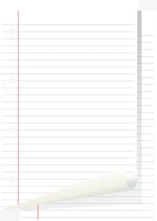 简洁线条信纸左右翻页免抠