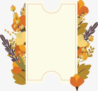 黄色野花标题框免抠