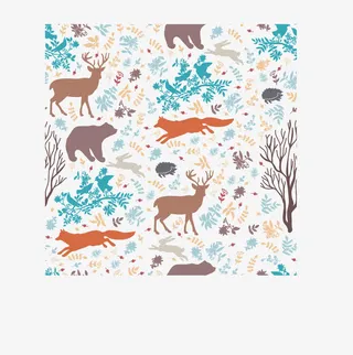 水彩画动物矢量免抠