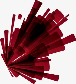 红色透明图形背景