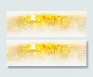 朦胧金色国庆城市免抠