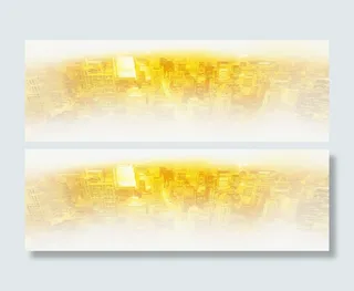 朦胧金色国庆城市免抠