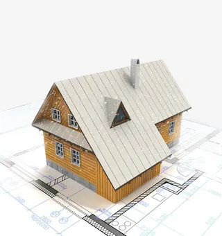 纸张上的建筑免抠