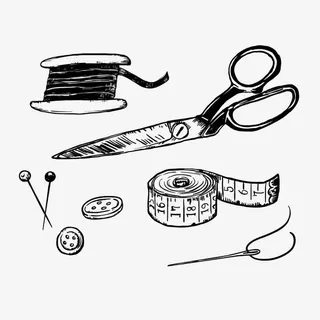 矢量裁缝工具免抠