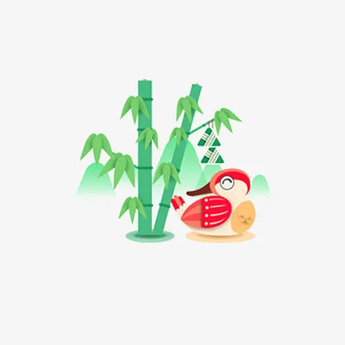 绿色竹叶免抠