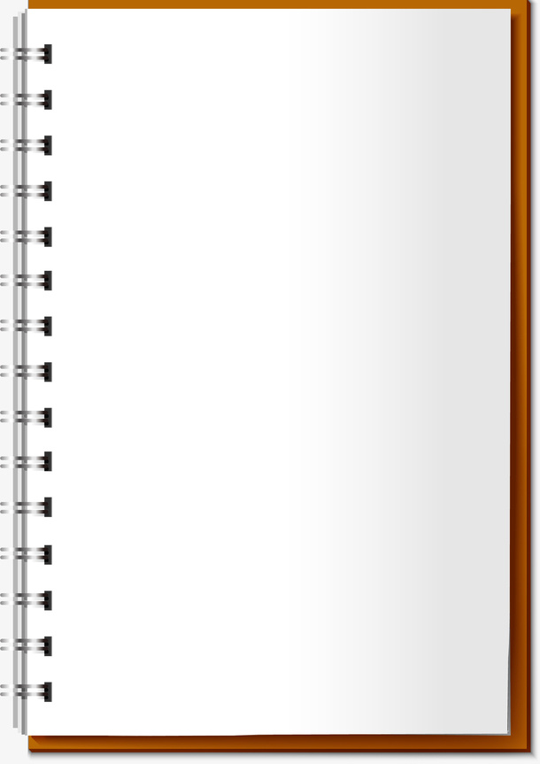 咖啡色简约本子边框纹理免抠