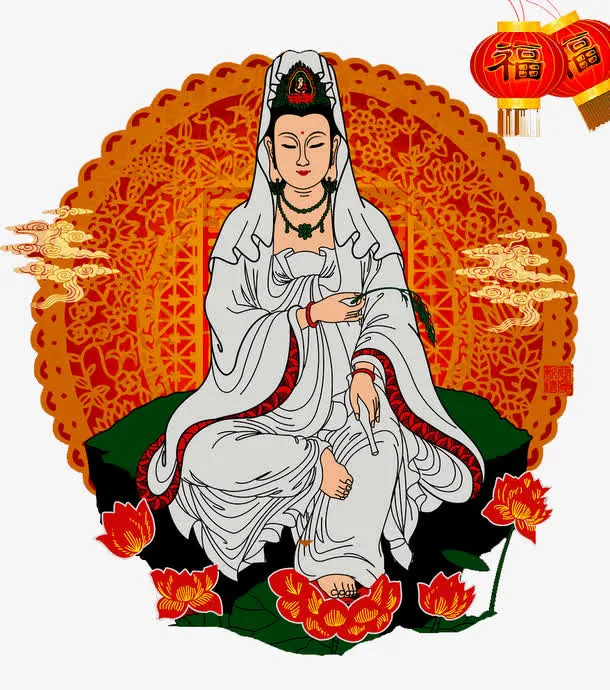 莲台观音菩萨免抠