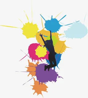 五彩青春活力海报背景设计