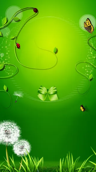 绿色春天H5背景高清