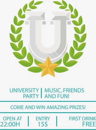 绿叶徽章矢量免抠