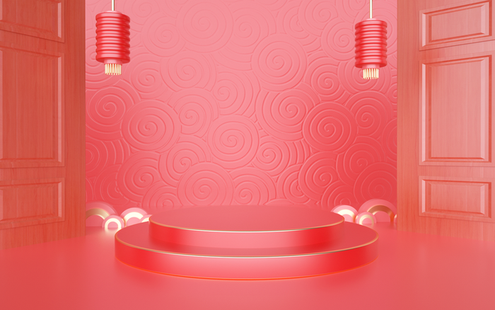 国潮，C4D，微场景，中国风高清