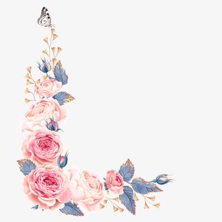 唯美花边素材免抠