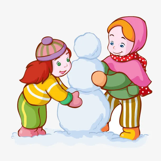 堆雪人玩耍免抠
