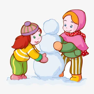 堆雪人玩耍免抠
