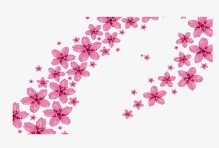 浪漫粉红春天樱花免抠