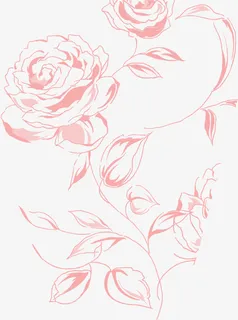 粉红色复古花卉纹理免抠