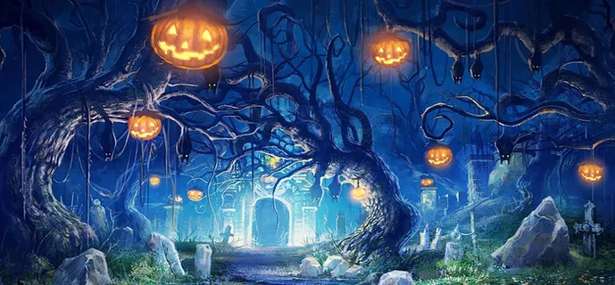 万圣节鬼节南瓜灯背景banner高清