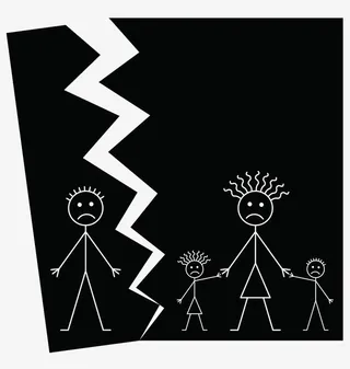 一张不幸福的家庭照片免抠