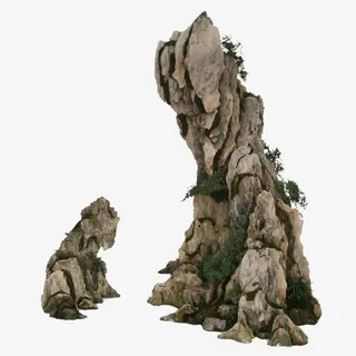 园林假山石头免抠