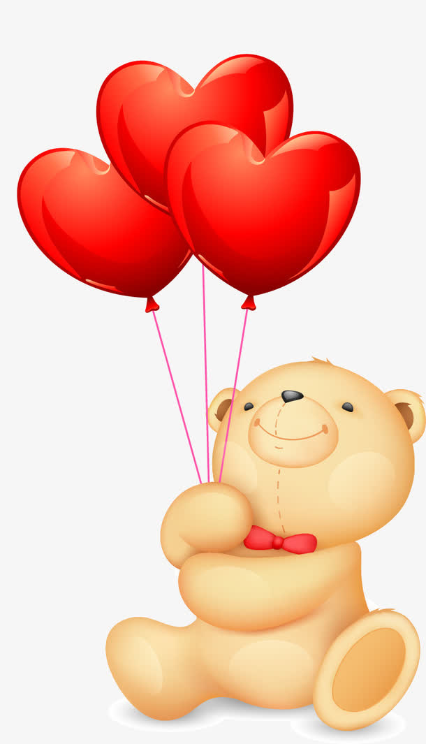 拿气球的小熊免抠