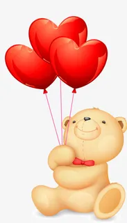 拿气球的小熊免抠