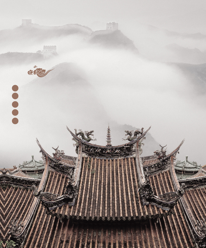 中国风古韵古建筑背景素材高清