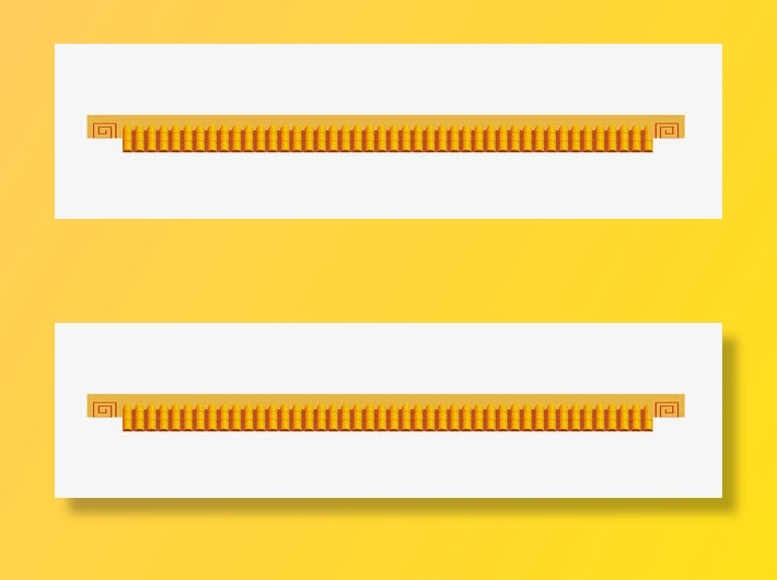 黄色中式屋檐免抠