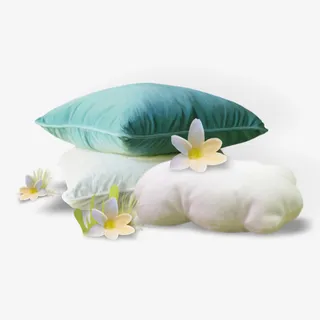 清新舒适三个靠枕矢量图免抠