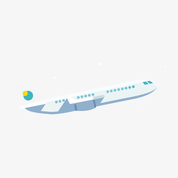 飞机 交通工具 卡通 质感免抠