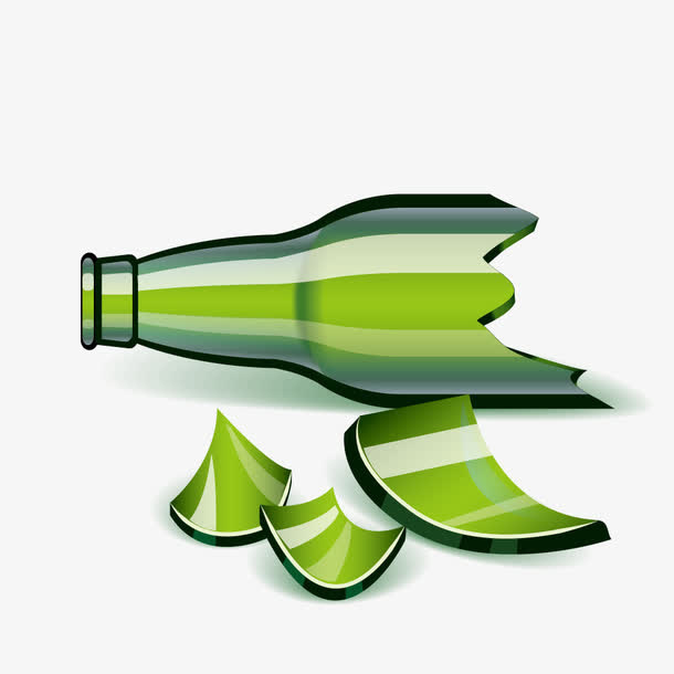 摔碎了的啤酒瓶免抠