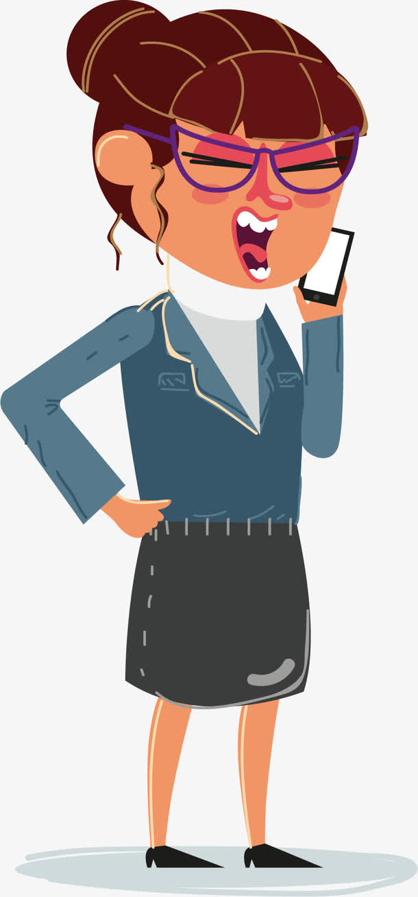 打电话吵架的女人免抠