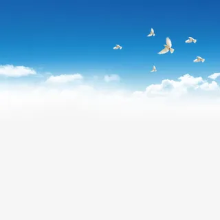 唯美蓝色天空免抠