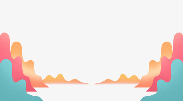 卡通手绘山峰免抠