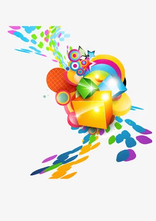 礼物海报悬挂素材免抠