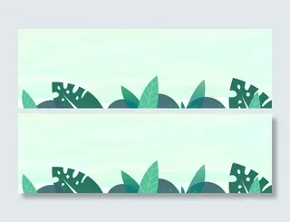 春天扁平小清新绿色电商海报背景高清