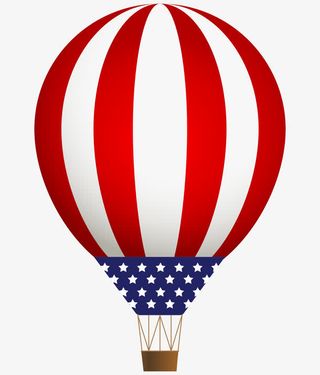 卡通热气球免抠