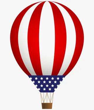 卡通热气球免抠