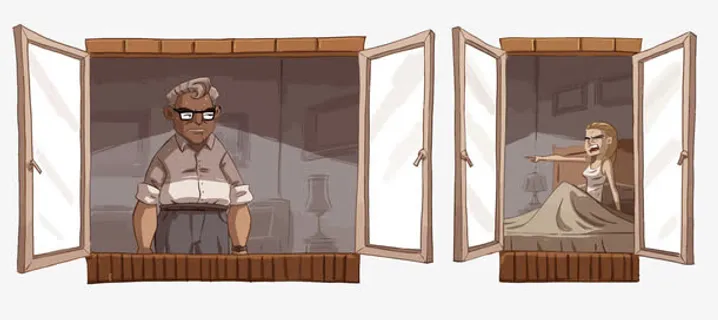 矢量邻里纠纷免抠