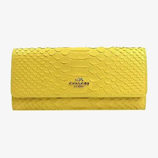蔻驰女士黄色钱夹免抠
