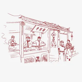 古代面馆日常场景免抠