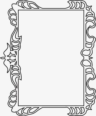 二维码黑线框免抠