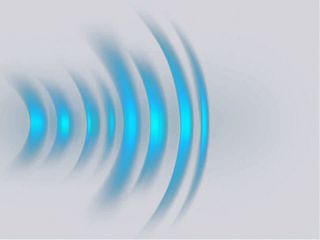 蓝色波浪动感纹样免抠