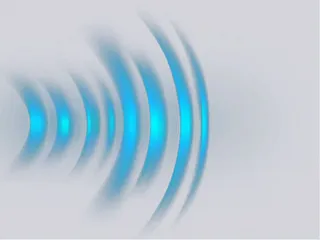 蓝色波浪动感纹样免抠